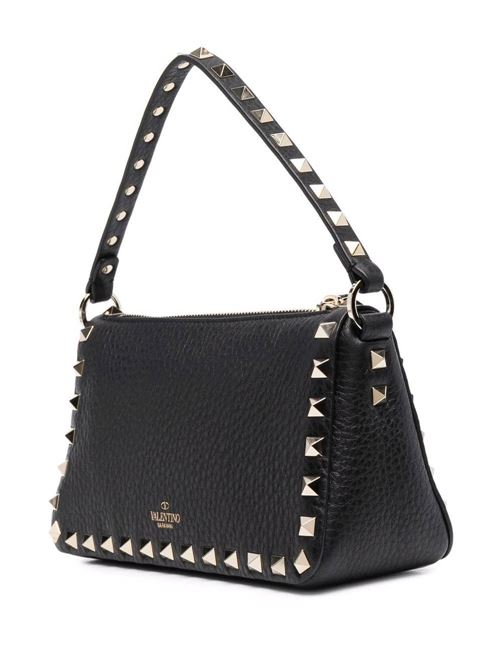 black calf leather grained texture gold-tone Rockstud Valentino Garavani | 4W2B0J47VSF0NO